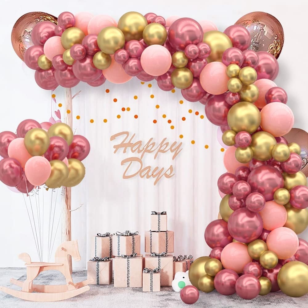 Arche de ballon rose gold