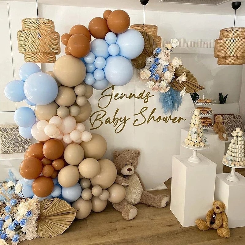 Arche de ballon pastel bleu