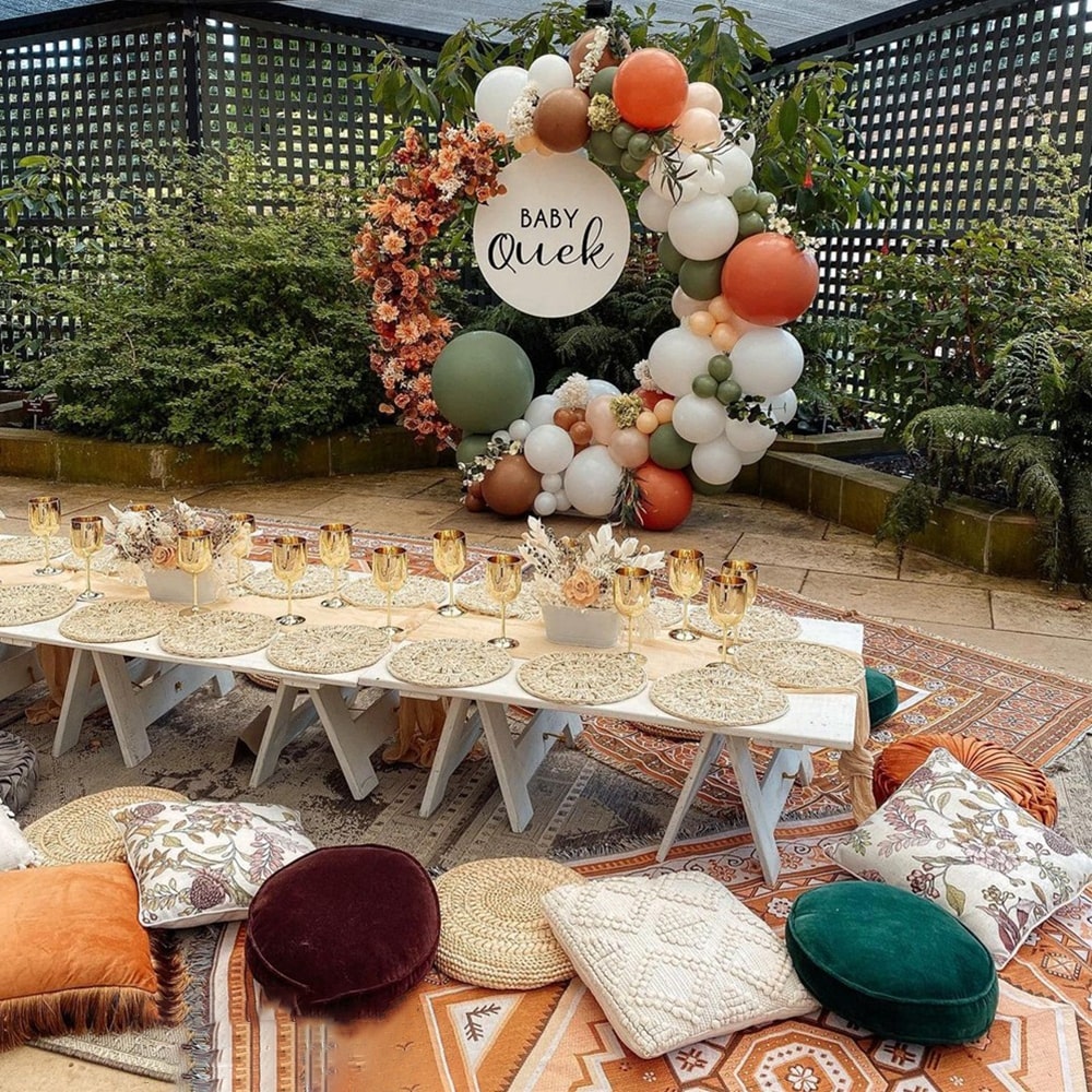 Arche de ballon bohème baby shower