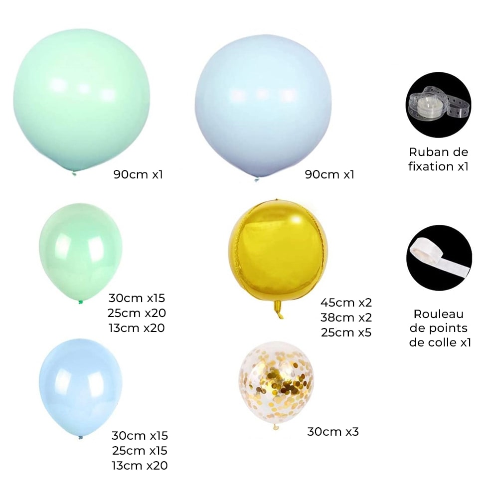 Kit arche de ballon couleur pastel