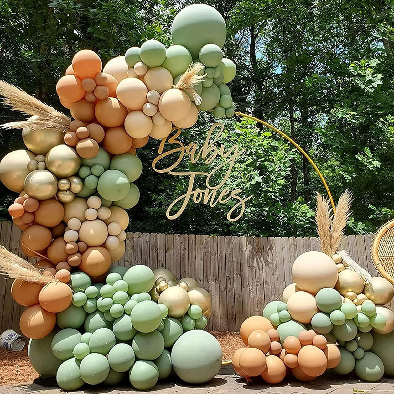 Arche de ballon jungle déco baby shower