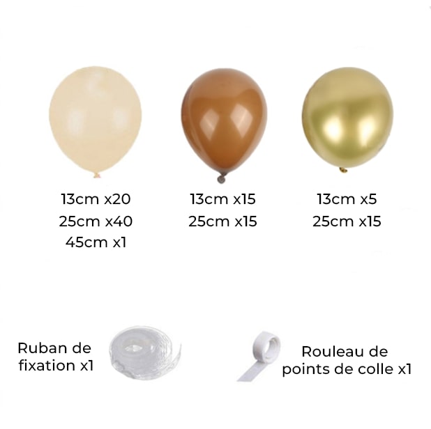 Kit arche de ballon or anniversaire