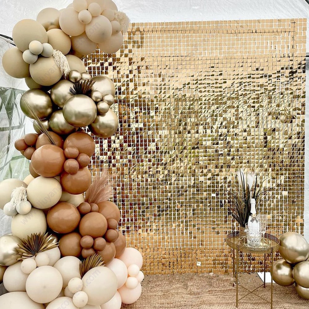 Arche de ballon anniversaire or