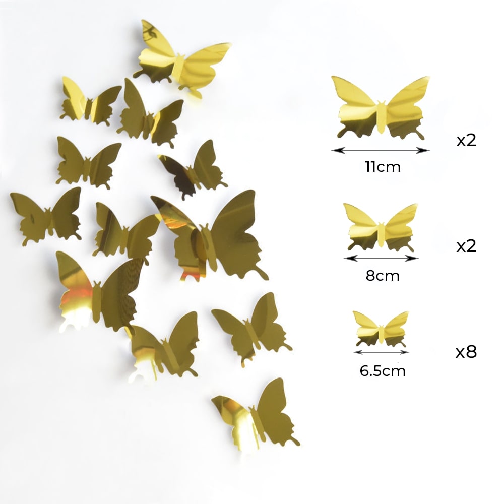 Kit arche de ballon papillons dorés