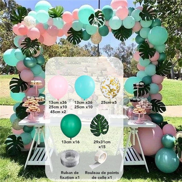 Kit arche de ballon tropical