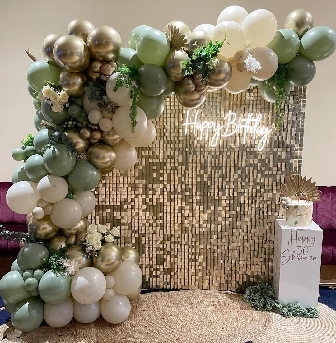 Arche de ballons vert d'eau déco