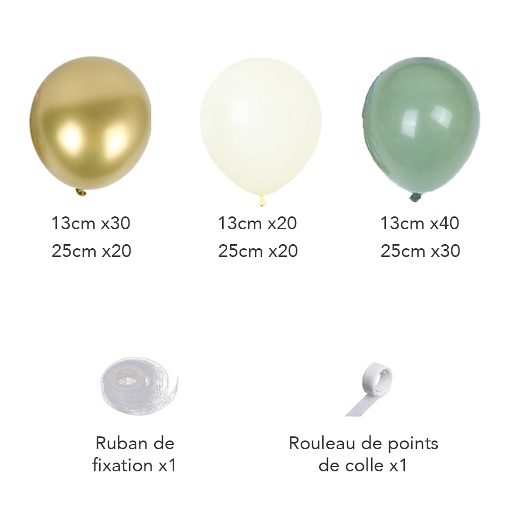 Kit arche de ballon vert d'eau