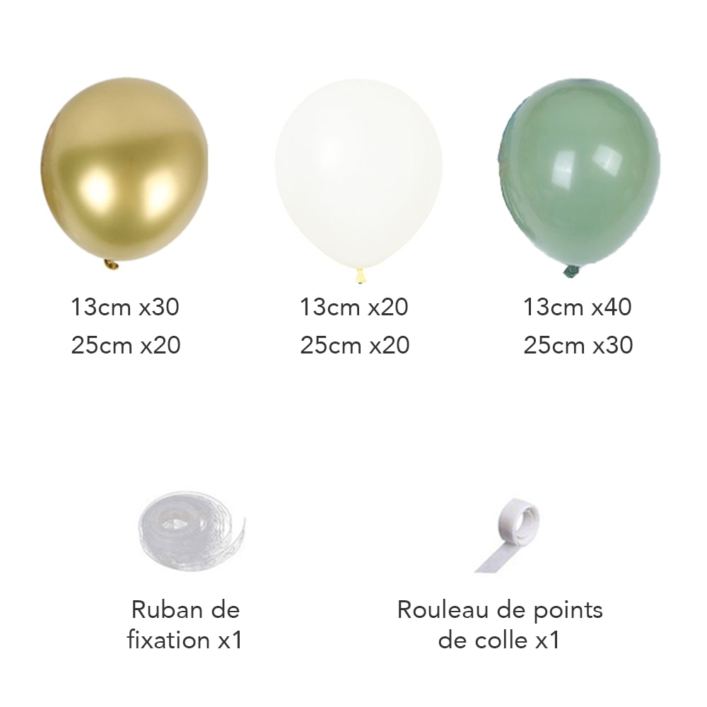 Kit arche de ballon vert menthe