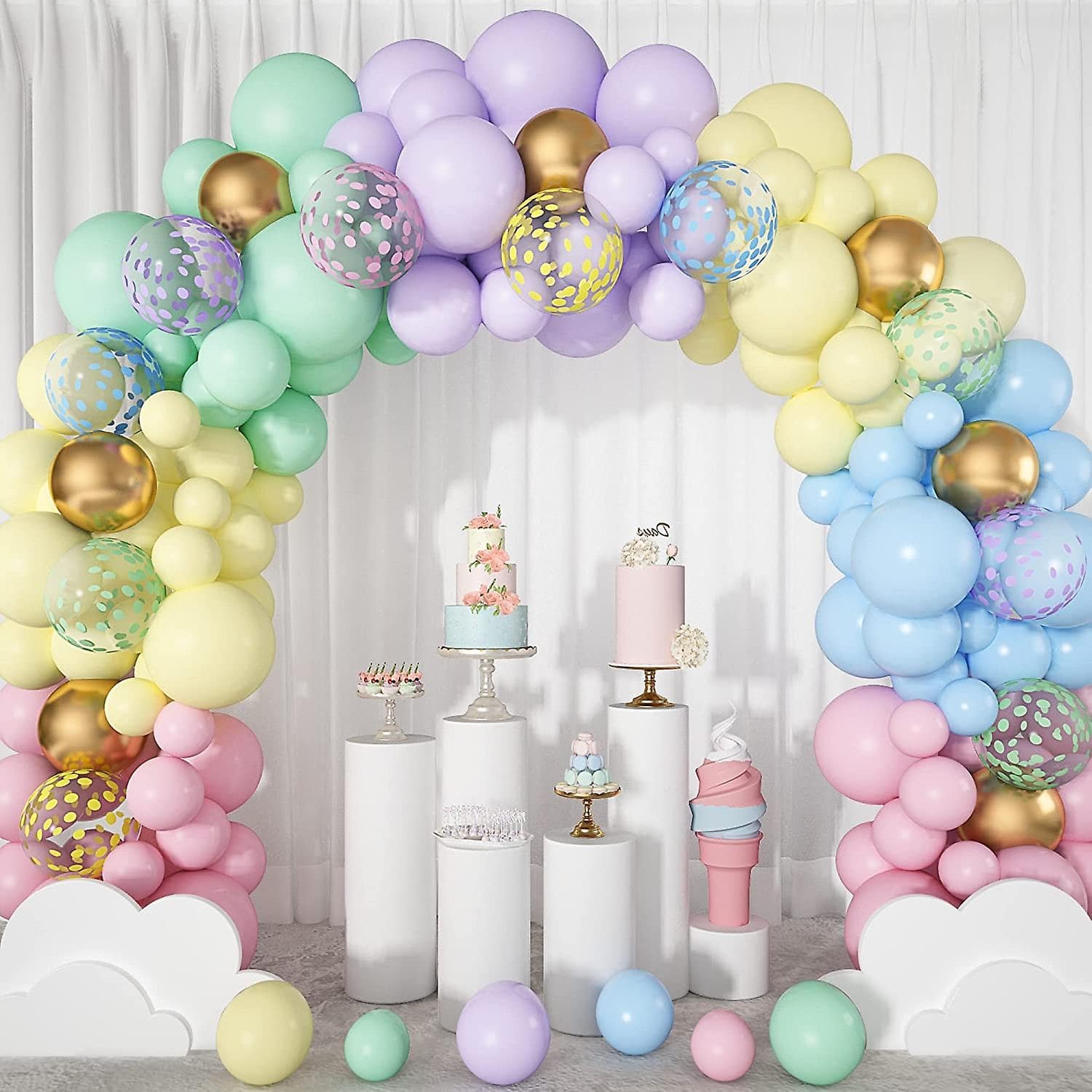 Kit arche de ballon avec support anniversaire