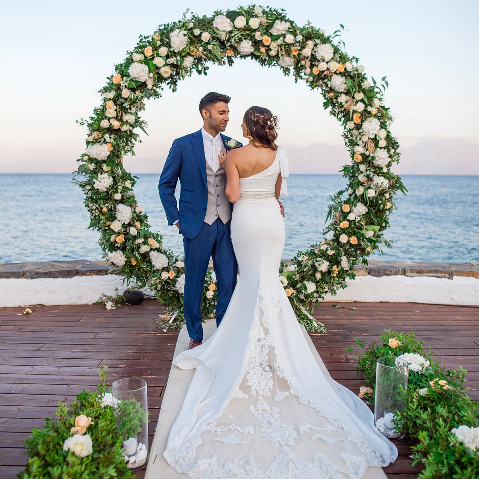 Structure arche de ballon rond en métal pour mariage