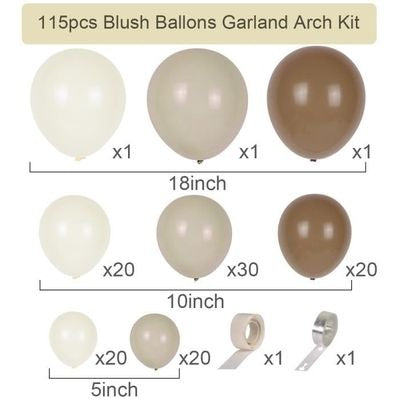 Kit arche de ballon marron et beige