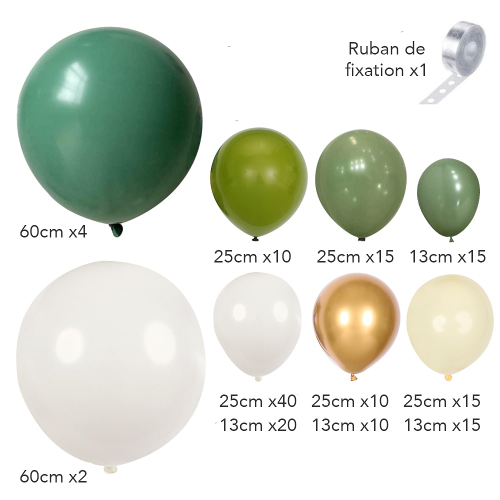 Arche Ballon Vert Sauge